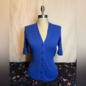 LOFT Royal Blue Button-Up Cardigan